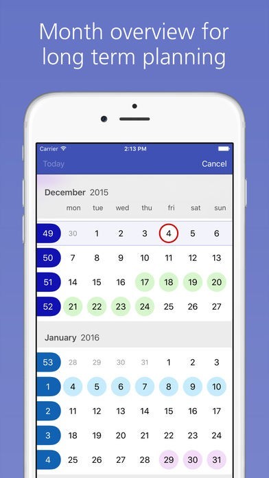 Easy Calendar IPhone Android Apps