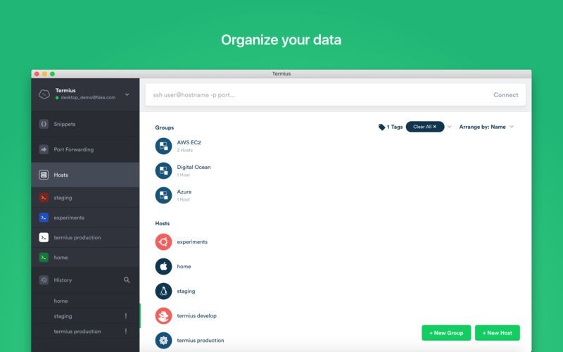 termius app ssh login