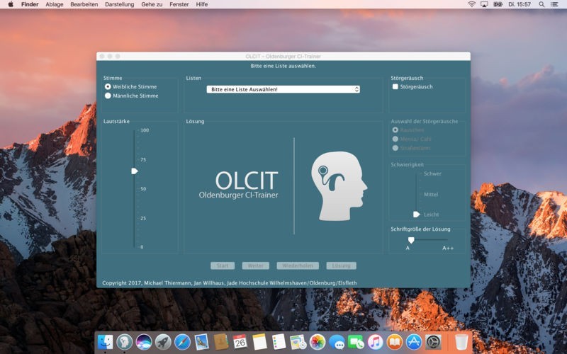 Oldenburger CI-Trainer (OLCIT) | スクリーンショットその1