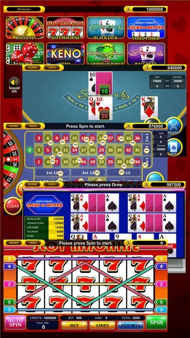 リアルカジノ：スロット、ルーレット、ブラックジャック、ビデオポーカー、ケノ、バカラ、カリブ海、より | スクリーンショットその1