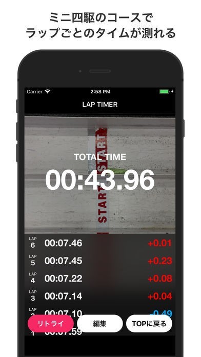 Mini4 Lap Timer | スクリーンショットその1