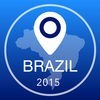 ブラジルオフライン地図+シティガイドナビゲーター、観光名所と転送 アイコン