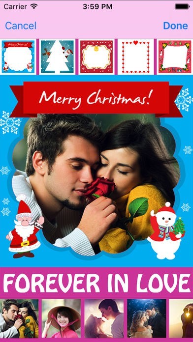 美しい クリスマス 写真 コラージュ アート ＆ クリスマスの ステッカー | スクリーンショットその2