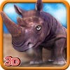 3D Rhinoのシミュレータ - 街を破壊する野生動物シミュレータとシミュレーションゲーム アイコン