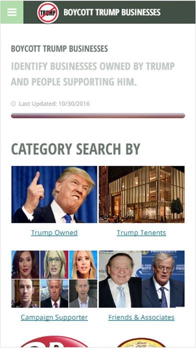 Boycott Trump Biz | スクリーンショット