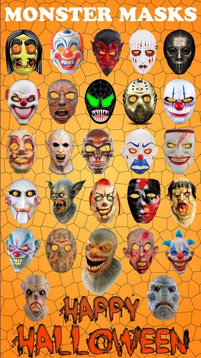 ハロウィンモンスターマスクフォトステッカーメーカー | スクリーンショットその1