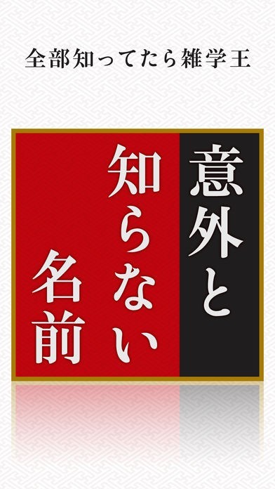 意外と知らない名前 | スクリーンショットその1
