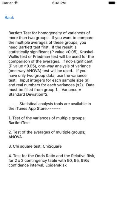 BartlettTest | スクリーンショットその2
