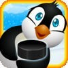エアホッケーのペンギン：氷の上で遊び心の鳥 アイコン