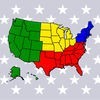 アメリカ合衆国の州：米国の首都、旗、地図に関する地理クイズ アイコン