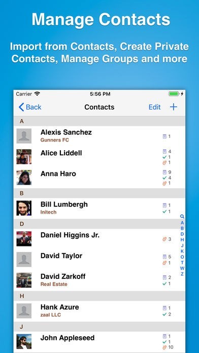 pc version of contacts journal crm
