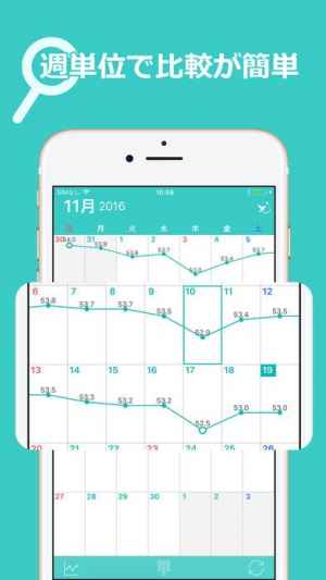 見える 体重管理と食事記録 ハミング ダイエットカレンダー Iphone Androidスマホアプリ ドットアップス Apps