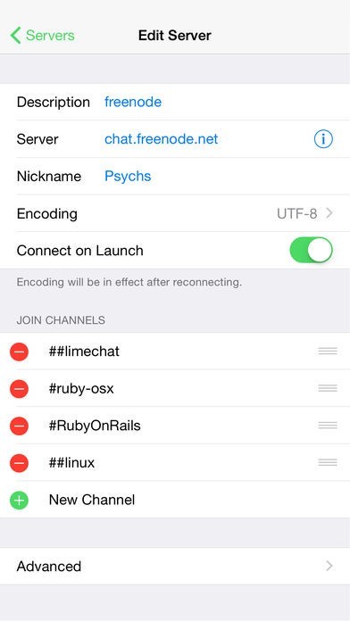 connect to irchighway limechat