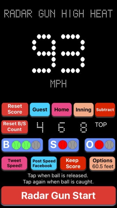 Baseball Radar Gun High Heat Pro | スクリーンショット