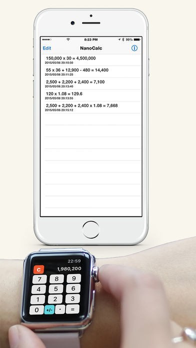 NanoCalc 電卓 for Apple Watch | スクリーンショットその2