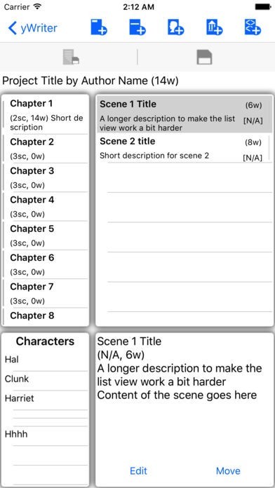 yWriter | スクリーンショット