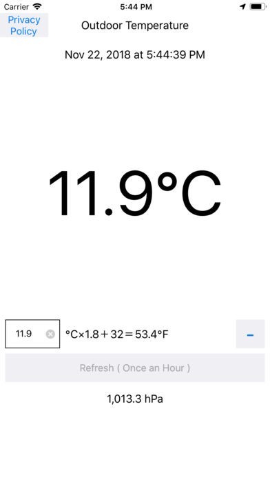 Gps測位現在地摂氏温度 Iphone Androidスマホアプリ ドットアップス Apps