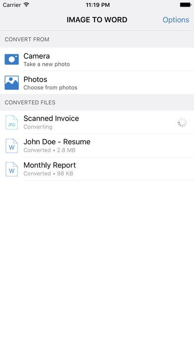 Image to Word Converter - OCR - Convert photos to Word documents | スクリーンショットその1