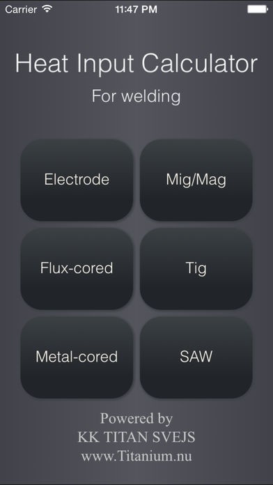 Heat Input Calculator for welding | スクリーンショットその1
