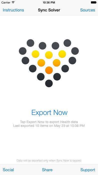 Sync Solver - Health to CSV | スクリーンショットその1