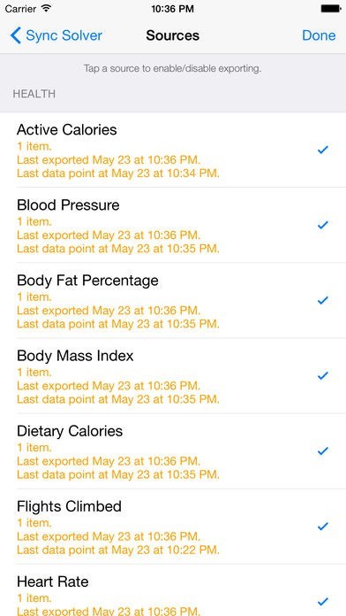 Sync Solver - Health to CSV | スクリーンショットその2