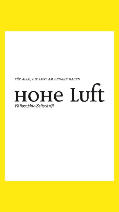 HOHE LUFT Philosophie-Zeitschrift | スクリーンショット