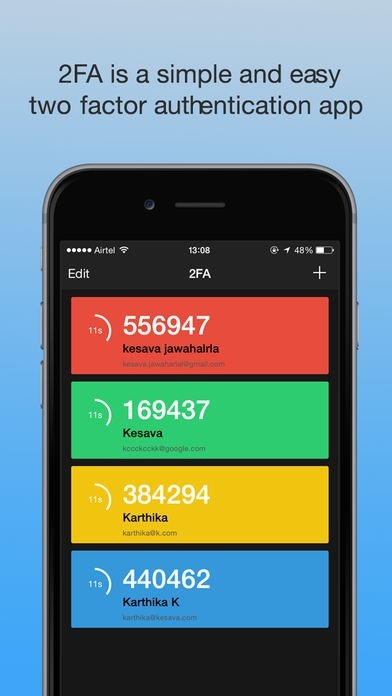 2FA | スクリーンショットその1