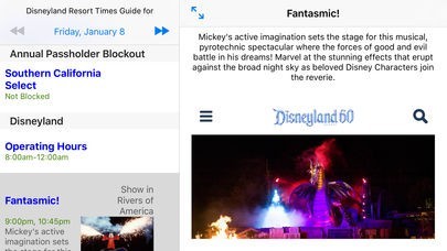 Disneyland Resort® Times Guide | スクリーンショット